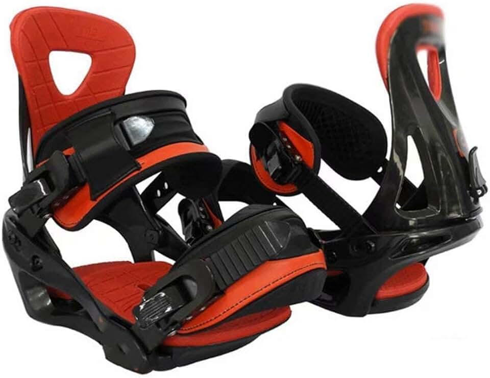 Mini Ski Skates - Outdoor Adjustable ski Shoes Hiking Snowshoes Snow Shoes Ski Skates for Men and Women,Lightweight Snowshoes,Ski Equipment（Black red） (Color : Large)