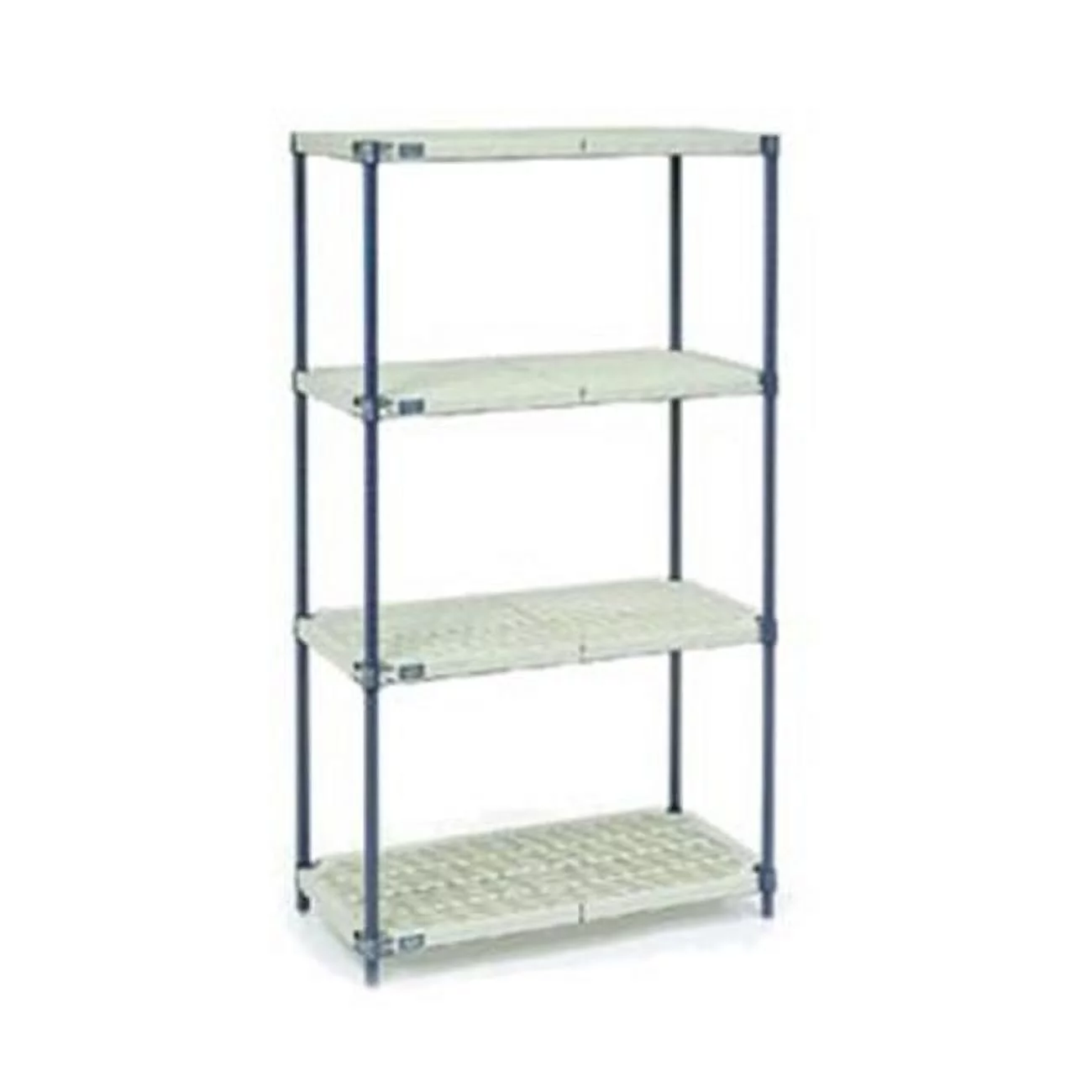Global Industrial  48 x 18 x 74 in. Vented Plastic Shelving with Nexelon Finish, Beige & Blue