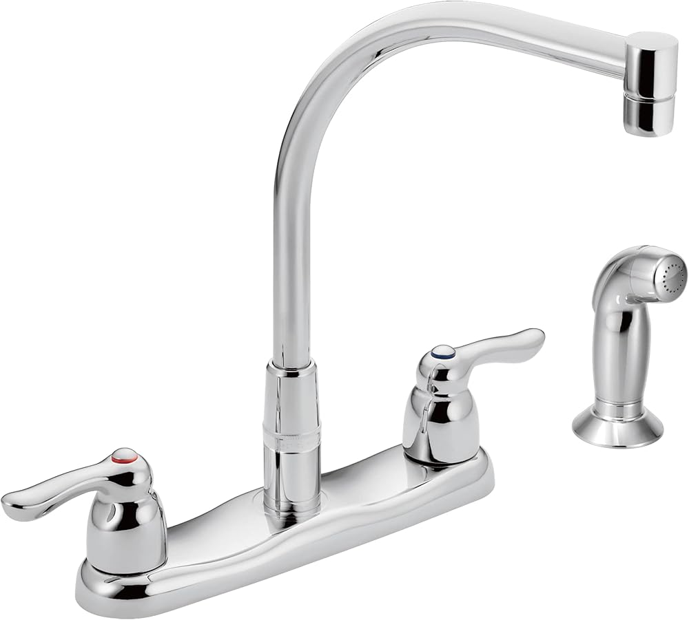 Moen 8792, Commercial Two-Handle M-Bition Kitchen Faucet with Side Spray, Chrome