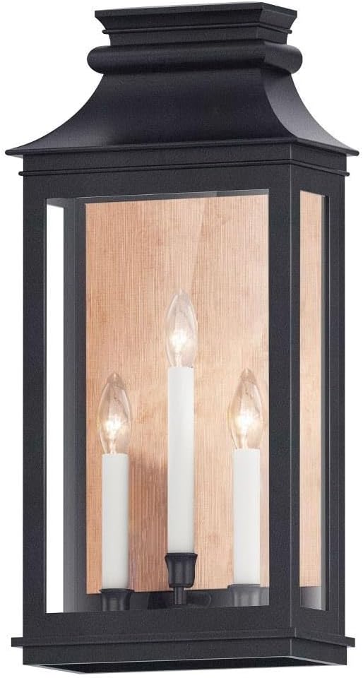 Maxim Savannah VX - 3 Light Outdoor Wall Mount-22 Inches Tall and 10.5 Inches Wide-Antique Copper/Black Oxide Finish