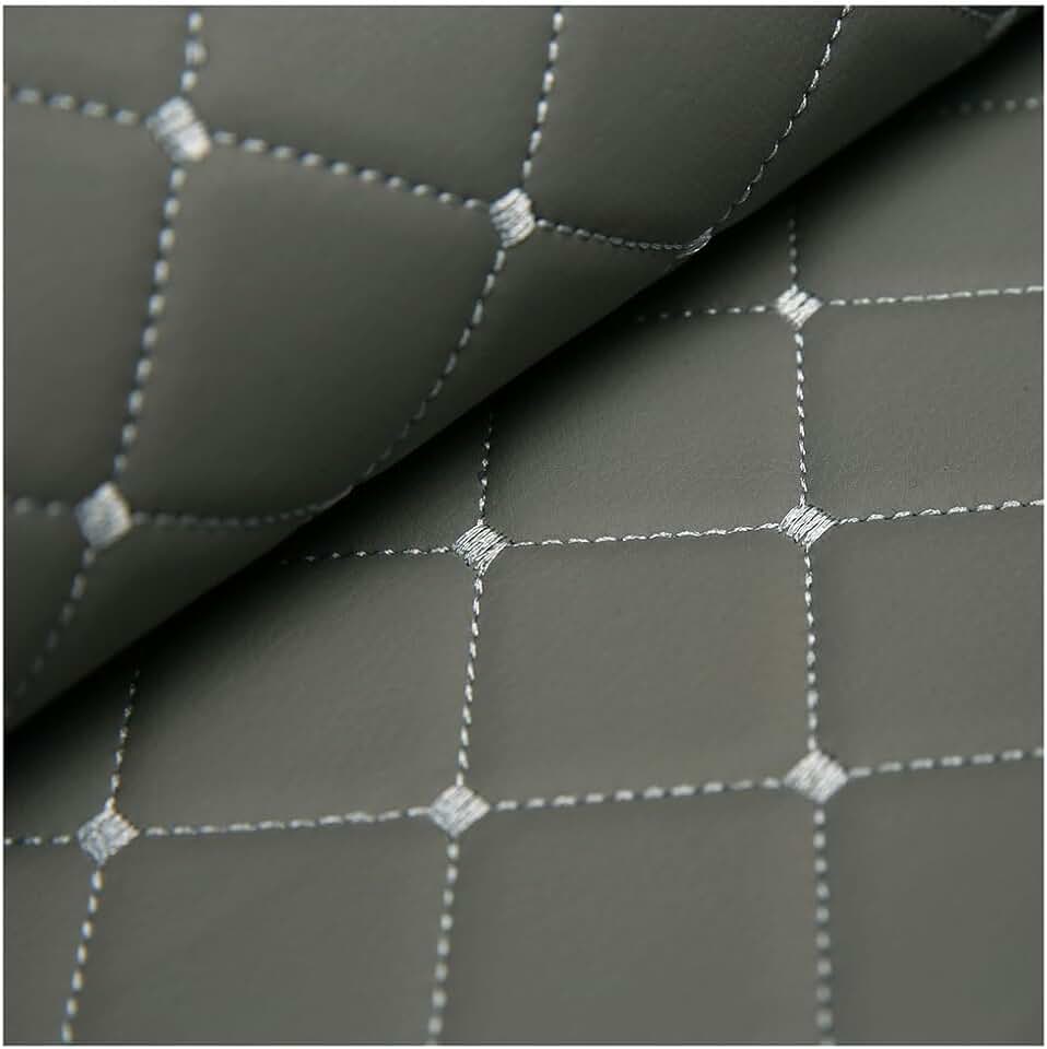Faux Leather Fabric Faux Leather Leatherette Litchi Fabric Premium Soft Feel Material Vinyl Cloth Faux Leather Upholstery Material for Upholstery Faux Leather Car Material-1.4x1m (Color : Gray, Size