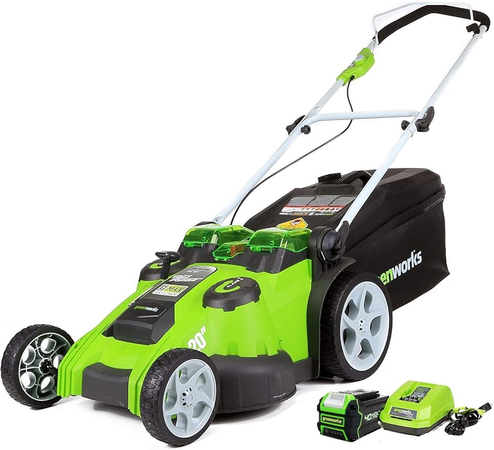 Greenworks 25302 20-Inch 40V Twin Force Cordless Lawn Mower, 5.0Ah