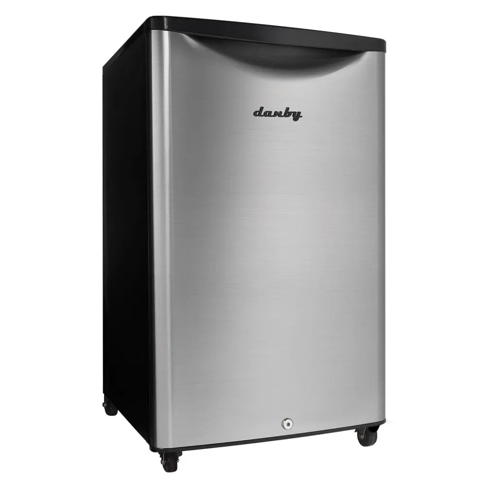 Danby 4.4 cu.ft. Small Indoor/Outdoor Compact Mini Refrigerator, Stainless Steel