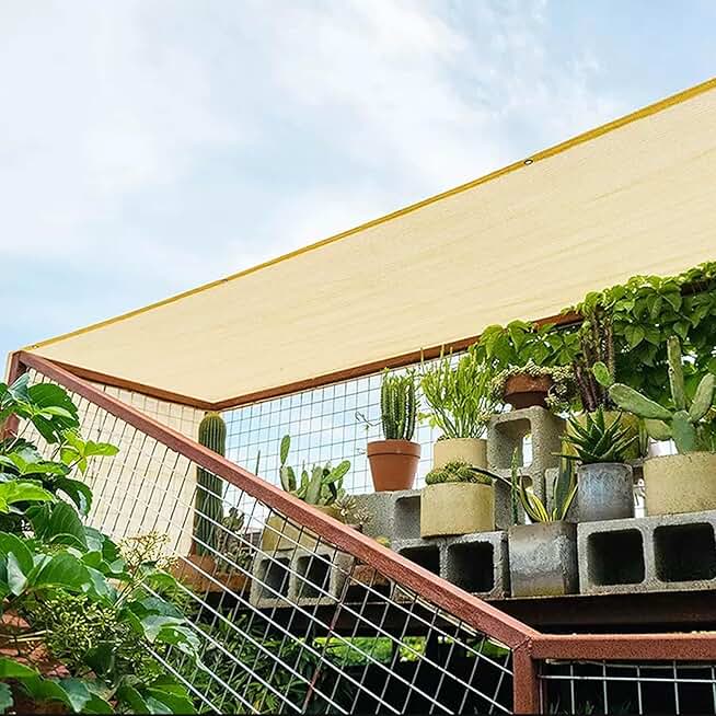 Sun shade sail outdoor canopy for patio patio sun shade,Made of polyethylene material, thickened multi-thread seams, encrypted stitches to provide 90% shading effect, reinforced edges ( Size : 26.25*3