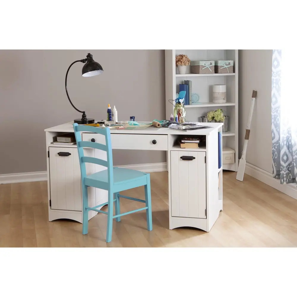 South Shore Artwork Craft Desk with Storage, Multiple Finishes