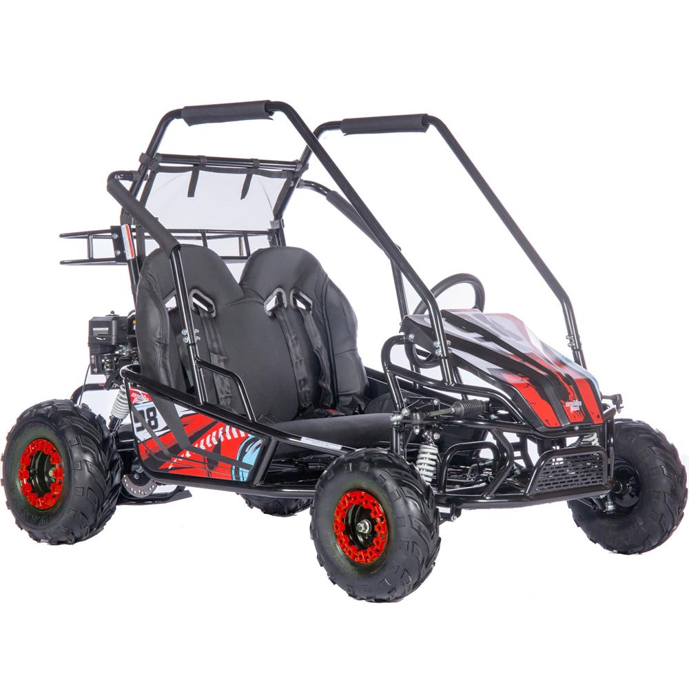 MotoTec Mud Monster XL 212cc 2 Seat Go Kart Full Suspension Red
