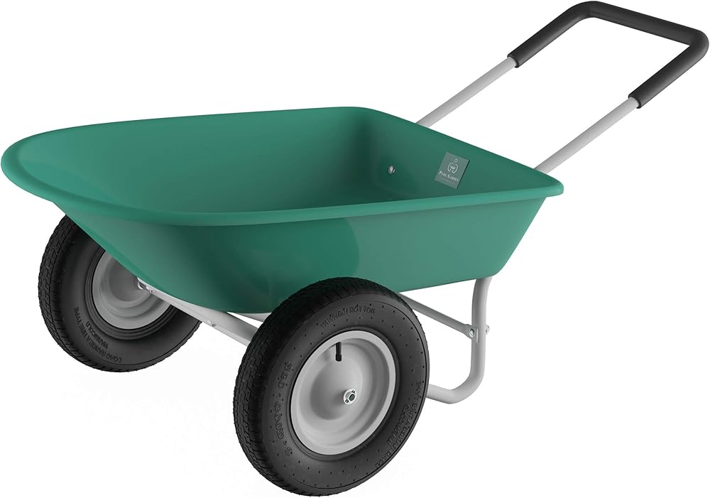 Pure Garden 708374AKO Wheelbarrow, Green