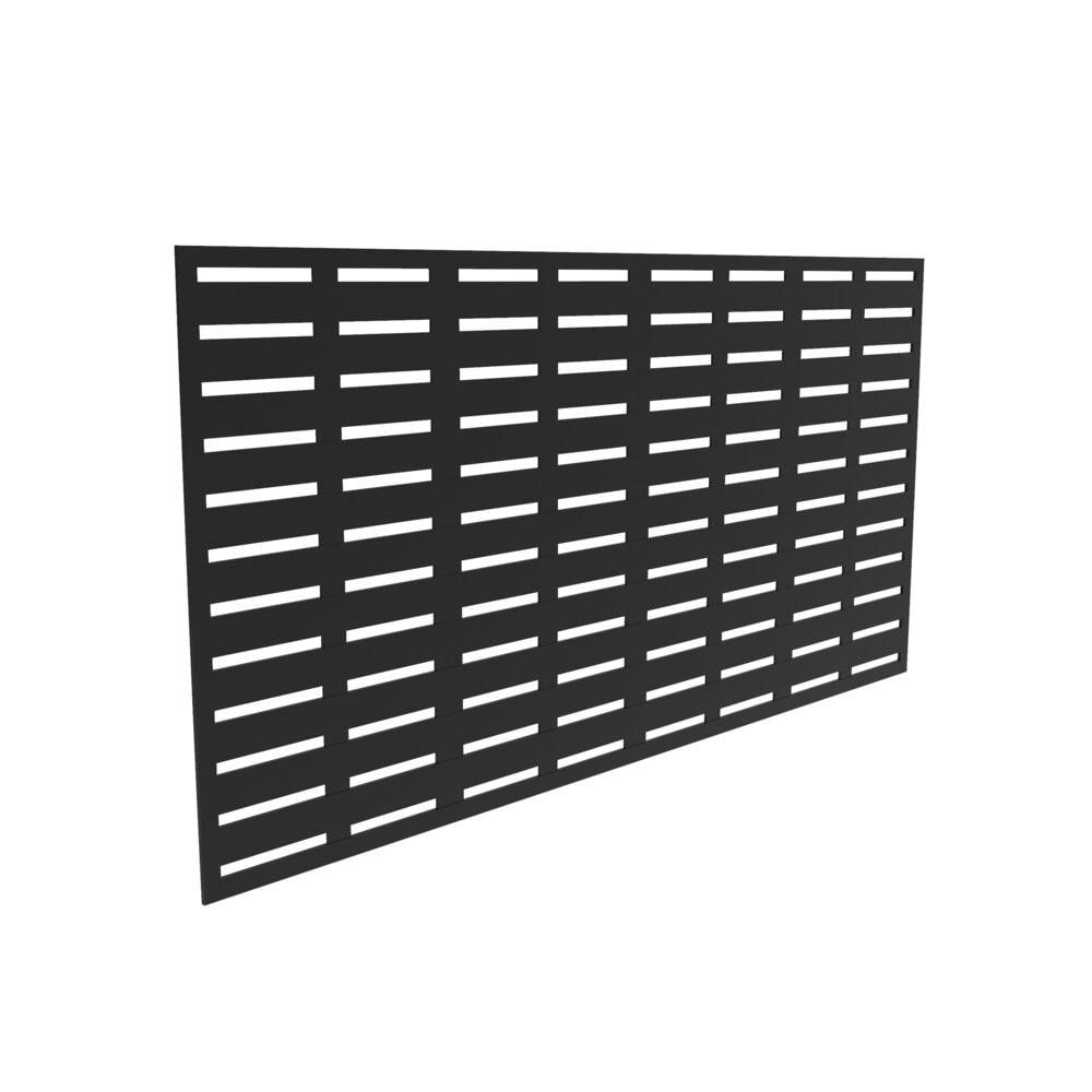 Freedom 1-in x 72-in x 3-ft Boardwalk Black Polypropylene Decorative Screen Panel