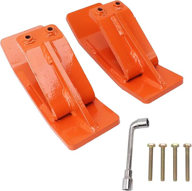 Pilipane Heavy Duty Steel Tractor Bucket Protector, Ski Attachment for Efficient Snow and Debris Removal, Lawn Friendly Design