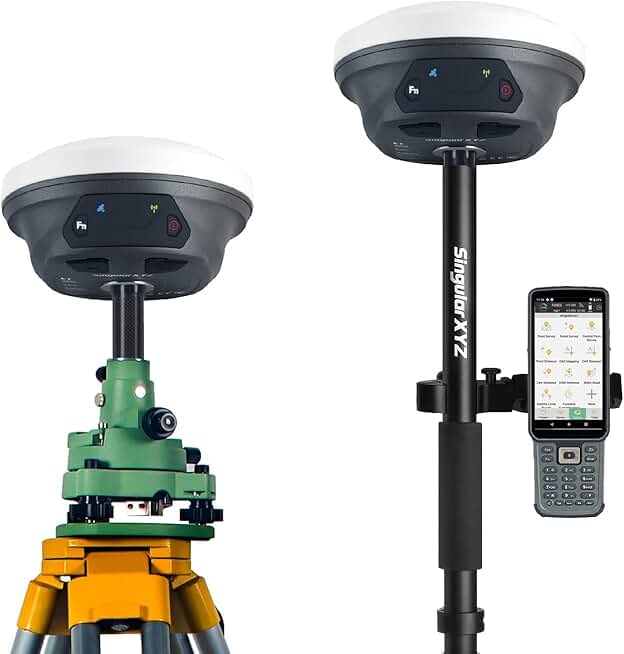 E1 GNSS IMU RTK GPS Surveying Equipment Rover Base Handheld Collector and Survey Software, Coodinates Collection, Point Surveying