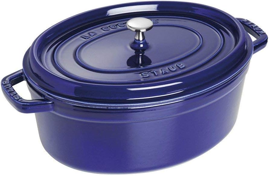 Staub Oval Cocotte Oven, 7 quart, Dark Blue