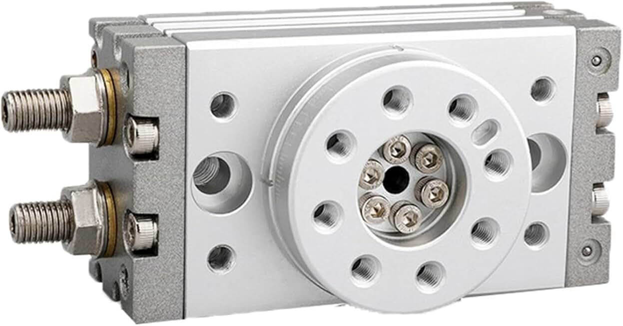 Pneumatic Rotary Table Cylinder Bolt Adjustment 90 Degrees 180 Degrees MSQB-10/20/30A 1Pcs(MSQB-20A)