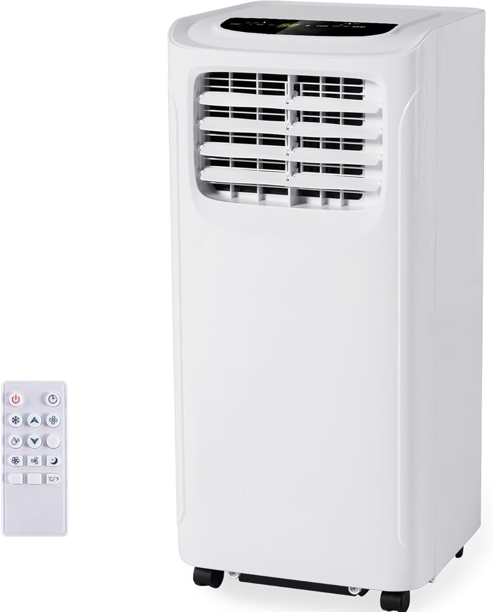 Aoxun 9,700 BTU Portable Air Conditioner, 4-IN-1 Dehumidifier, Fan W/Remote Control, 24H Timer Portable AC Unit for Home, Office, Dorm, Window Kits Included, White