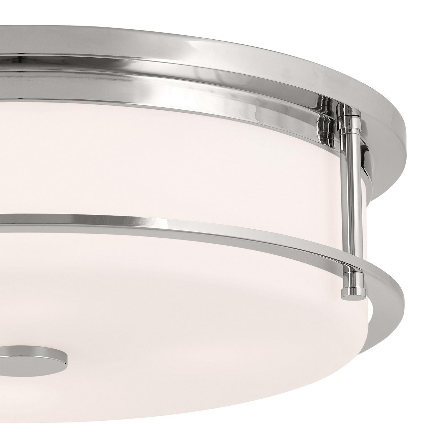Kichler Brit 4-Light 18-in Polished Nickel Flush Mount Light