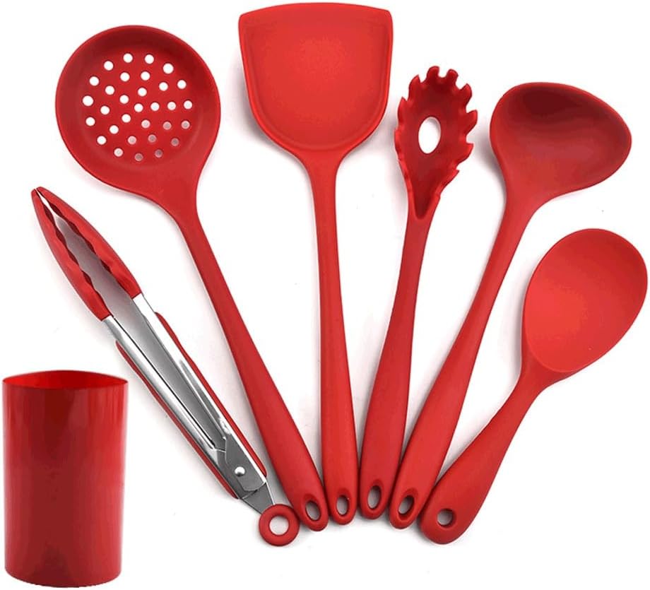 Kitchen Utensils Set Non-stick Kitchenware Cooking Tools Spoon Soup Ladle Spatula Shovel Accessories(D)