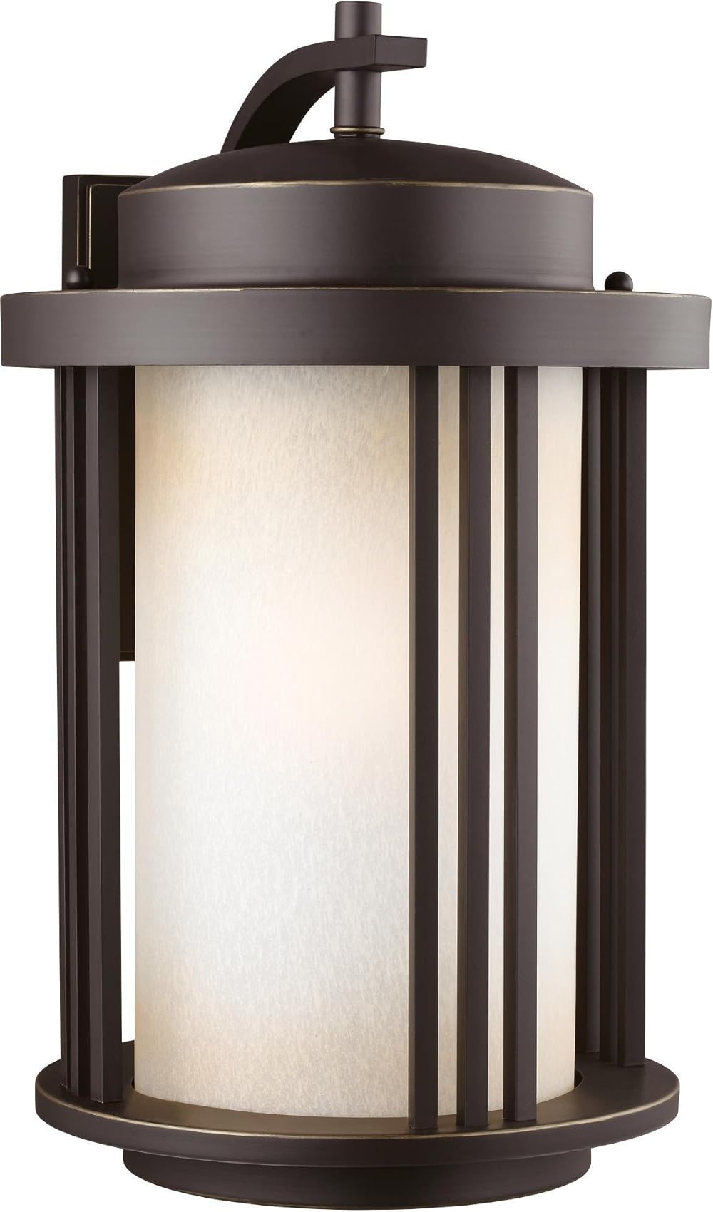 Generation Lighting 8847901DEN3-71 Craftsman/Mission One Light Outdoor Wall Lantern from SeaGull - Crowell collection in Bronze/Dark finish,