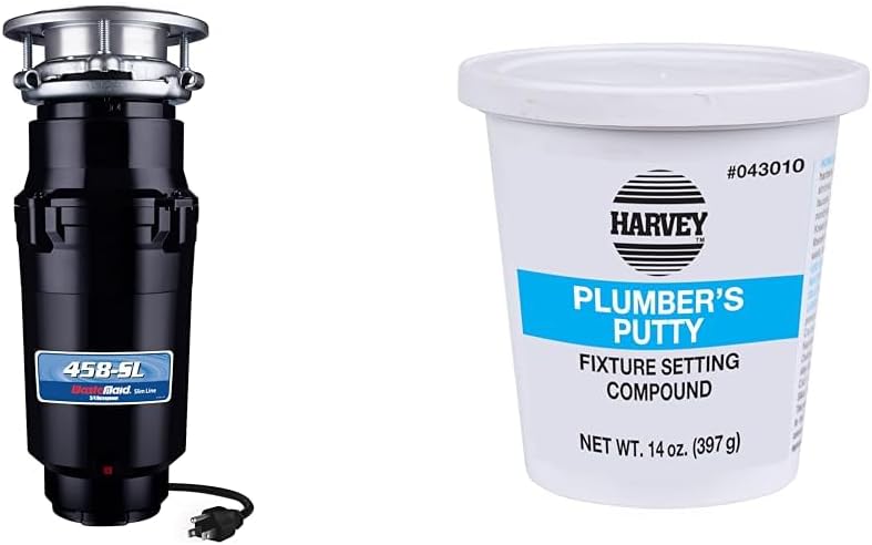 Waste Maid 10-US-WM-458-SL-3B Garbage Disposal and Harvey's WM Harvey 043010 Stainless Plumbers Putty Bundle