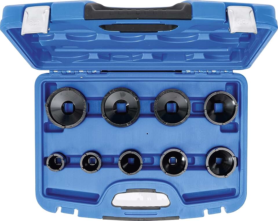 BGS 8337 | Groove Nut Socket Set | external tooth | KM4 - KM12 | 9 pcs.