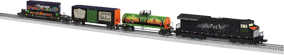 Lionel Fast Fright Halloween LionChief Bluetooth 5.0 Electric O Gauge Train Set with Remote