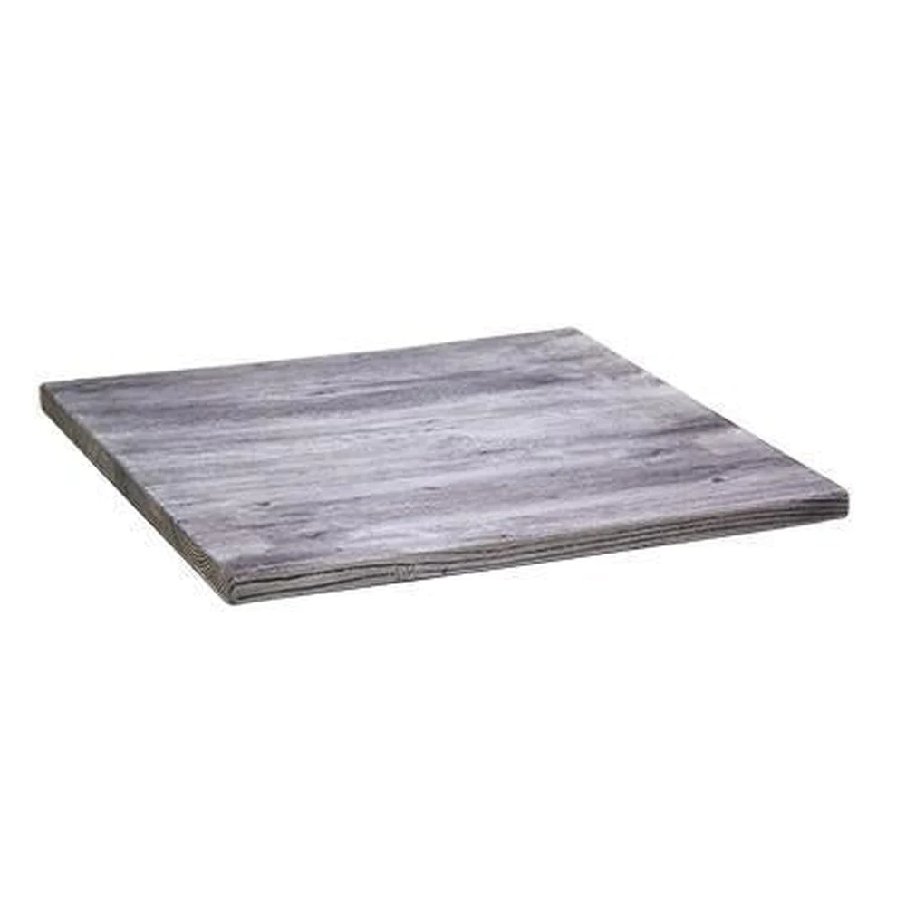 Outdoor Gray Wood Finish Resin Table Tops