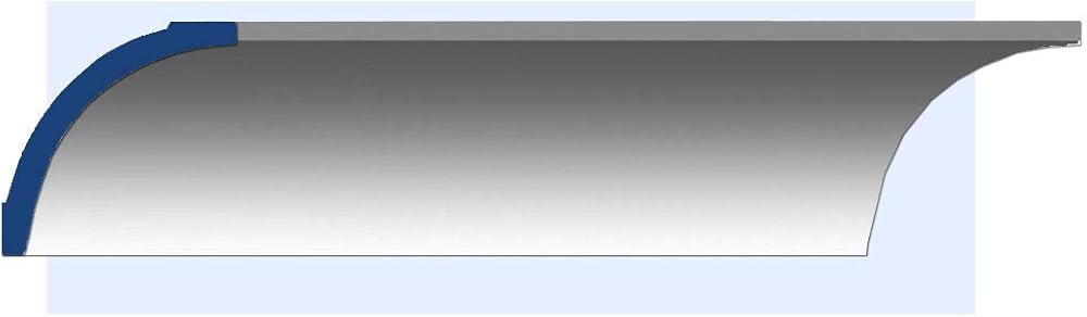 1/4 Round Cove Crown Molding, 4-1/2