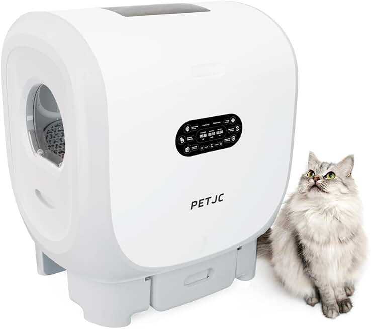 Unimpeded Self Cleaning Litter Box, 101L Automatic Cat Litter Box Self Cleaning Suitable for Multiple Cats Free Odors Smell Low Noise No More Scooping for 10 Days (NO APP Design)