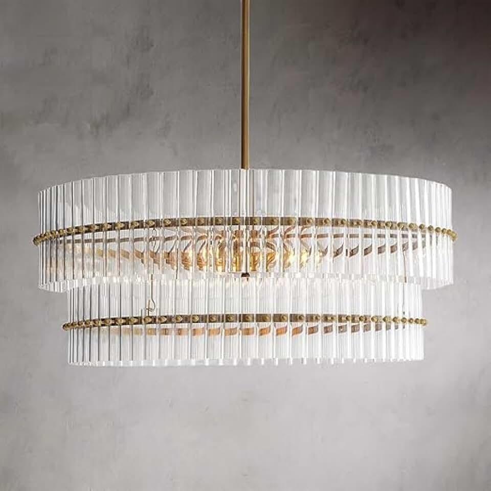 Crystal Round Chandelier, Mallory Crystal Round Chandelier (29.5)