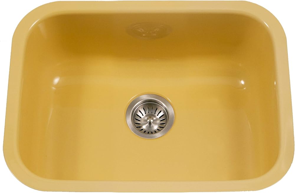 Houzer PCS-2500 LE Porcelain Enamel Steel Undermount 22-3/4