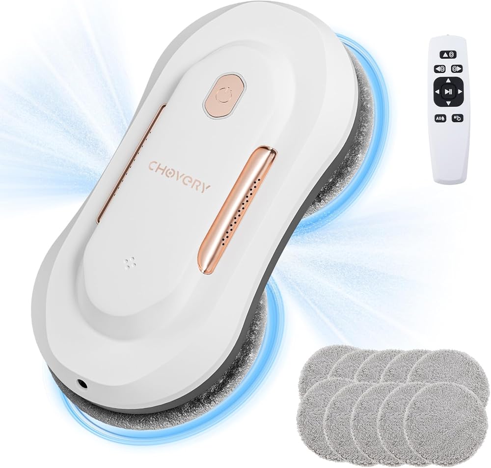 Window Cleaner Robot with Dual Water Spray Window Cleaning Robot Window Cleaner with Automatic Water Spray Window Washer Robot Glass Cleaning Robot 3000Pa Sunction Power