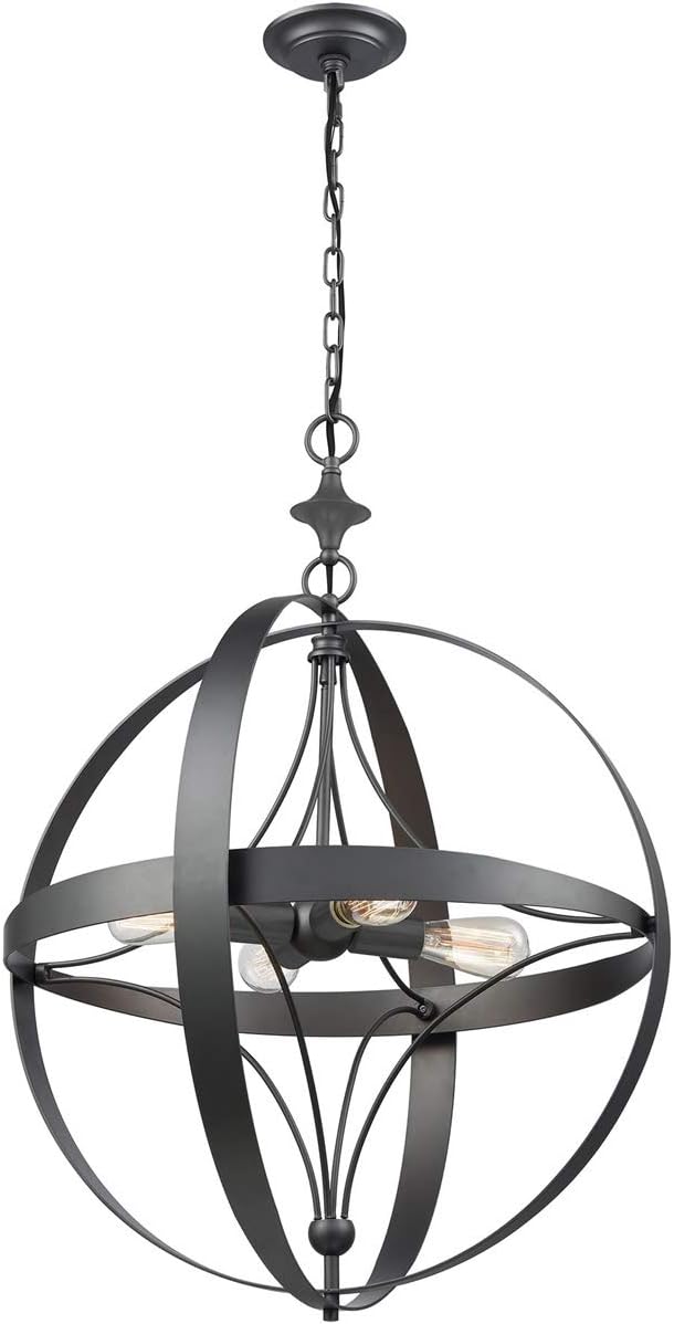 33065/4 Pendant Light, Dark Graphite
