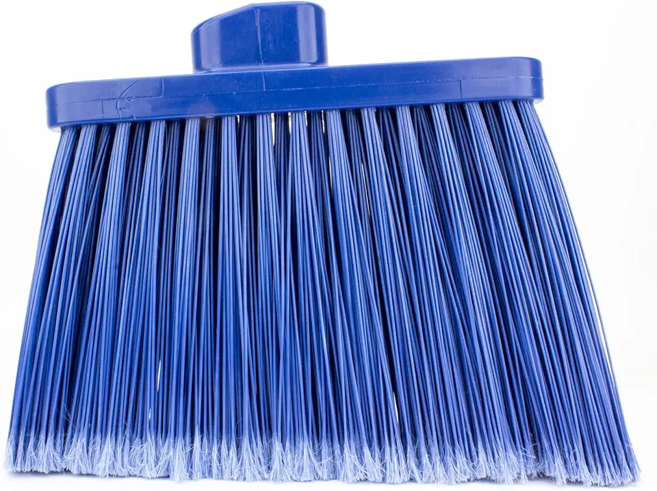 SPARTA Plastic Broom Head, Angled, Flagged for Small Debris Indoor, Outdoor, Home, Restaurant, Lobby, Office, 12 Inches, Blue, (Pack of 12)
