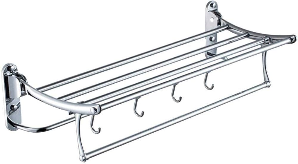 Towel rack- Stainless Steel Wall Mounted Bathroom Towel Rack Brushed Towel Shelf towel holder Hotel Rail Shelf Storage Holder