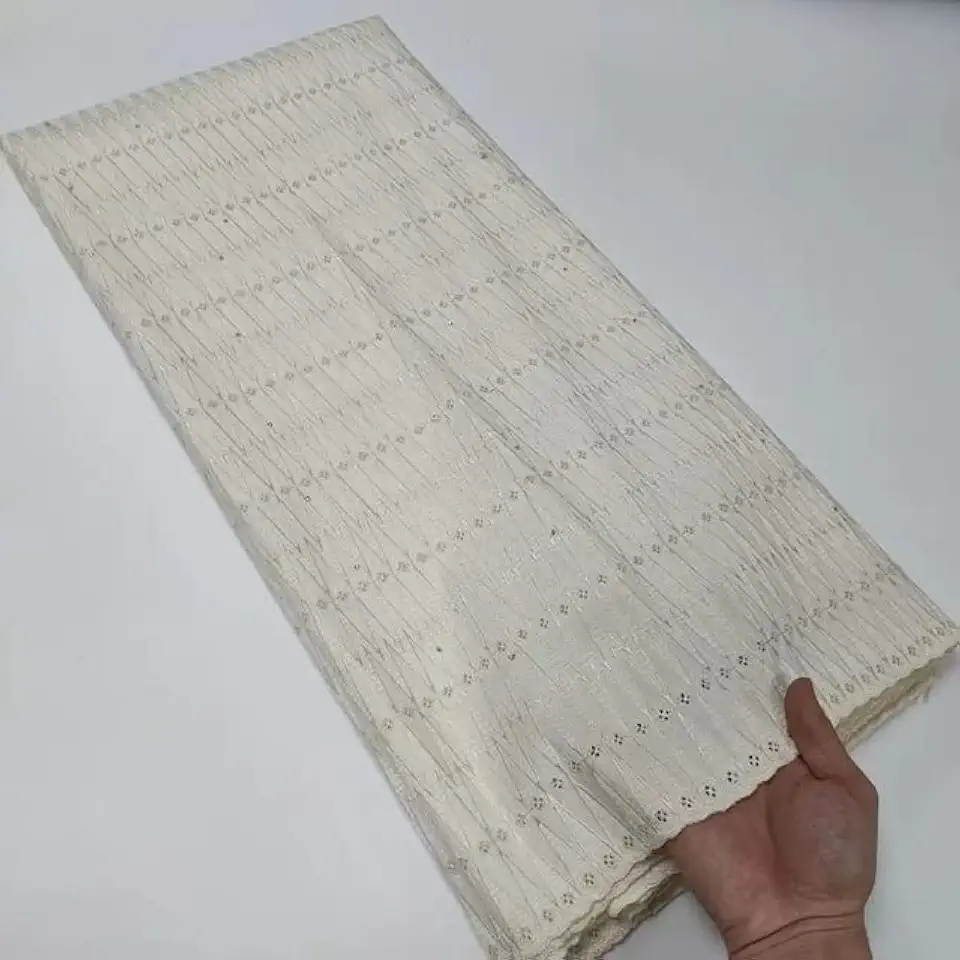 Swiss Voile Cotton Laces Fabric for Stone 100% Soft Dubai Swiss African Egytian Voile Tulle Lace Fabric for Party Dress - Lace Fabric for Bridal Nigerian Fabric by Mahacraft
