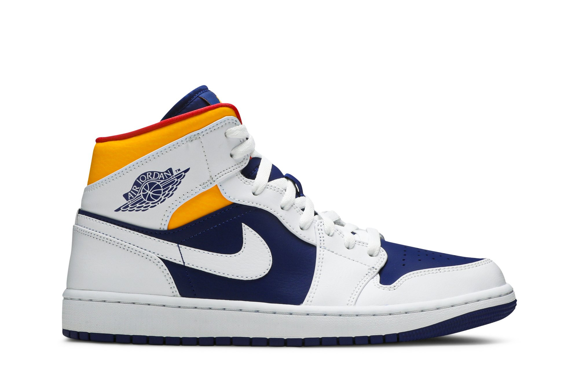 Air Jordan 1 Mid 'White Deep Royal Blue' 554724-131