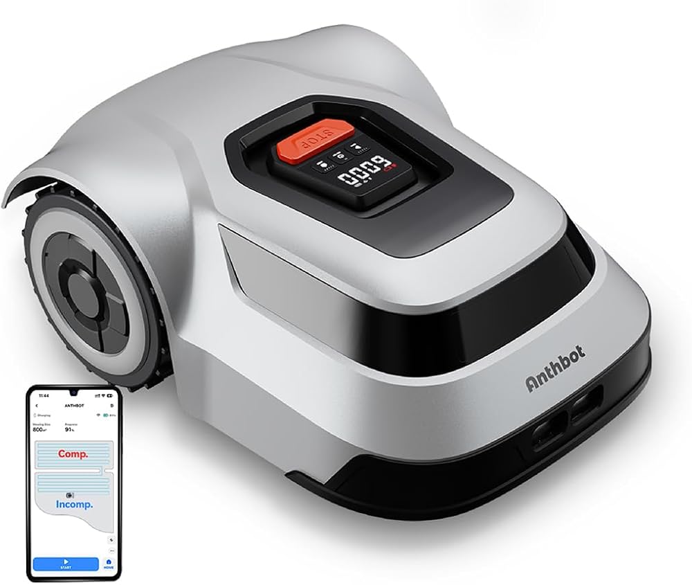 Robot Lawn Mower - 1/4 Acre with C-TOF Global Localization Tech, Self-Charging, Auto Mapping, Boundary Wire, Scanned U-Shape Path Work Efficiently, Rain Sensor, 55dB Quiet, Waterproof