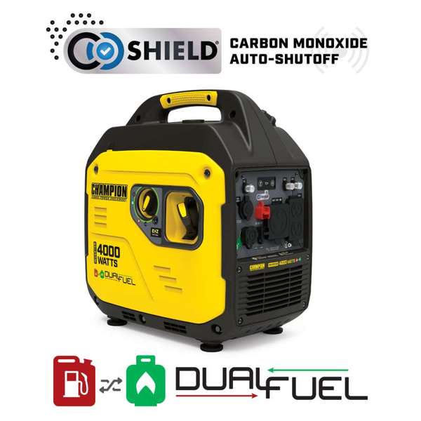 4000-Watt Dual Fuel RV Ready Portable Inverter Generator with Quiet Technology and CO Shield