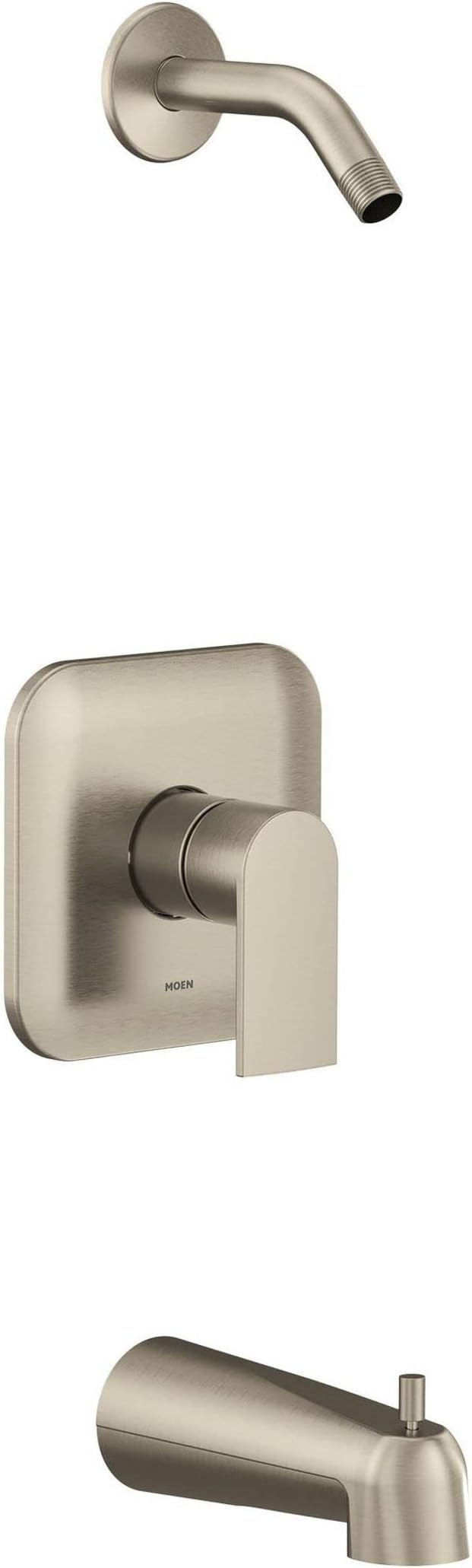 Moen UT2473NHBN Genta LX M-CORE 3-Series 1-Handle Tub and Shower Trim Kit, Valve Required, Brushed Nickel