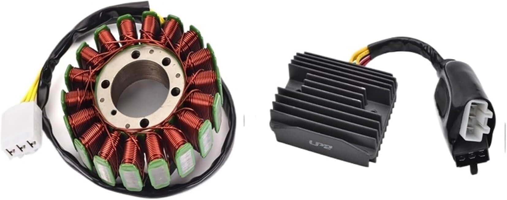 BJMOTO Motorcycle Voltage Regulator + Stator Coil Compatible with VFR800 VFR 800 2002-2013 2003 2004 2005 2006 2007 2008 2009 2010