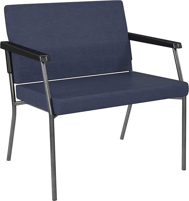 Office Star Bariatric Big and Tall Medical Office Chair with Oversized 29 Inch Wide Seat and Sturdy Metal Frame with Back Reinforcement, 500 Pound Limit, Castillo Batik Fabric