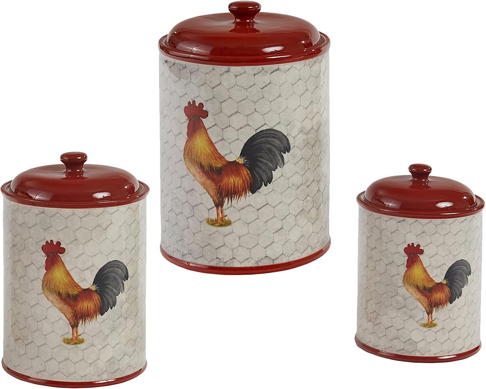 Park Designs Break Of Day Rooster Canister Set