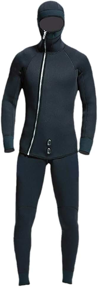 Men 7Mm Neoprene Wetsuits, Spearfishing Diving Suit, Fishing Hunting Warm Wetsuit, Smooth Leather Waterproof Clothes