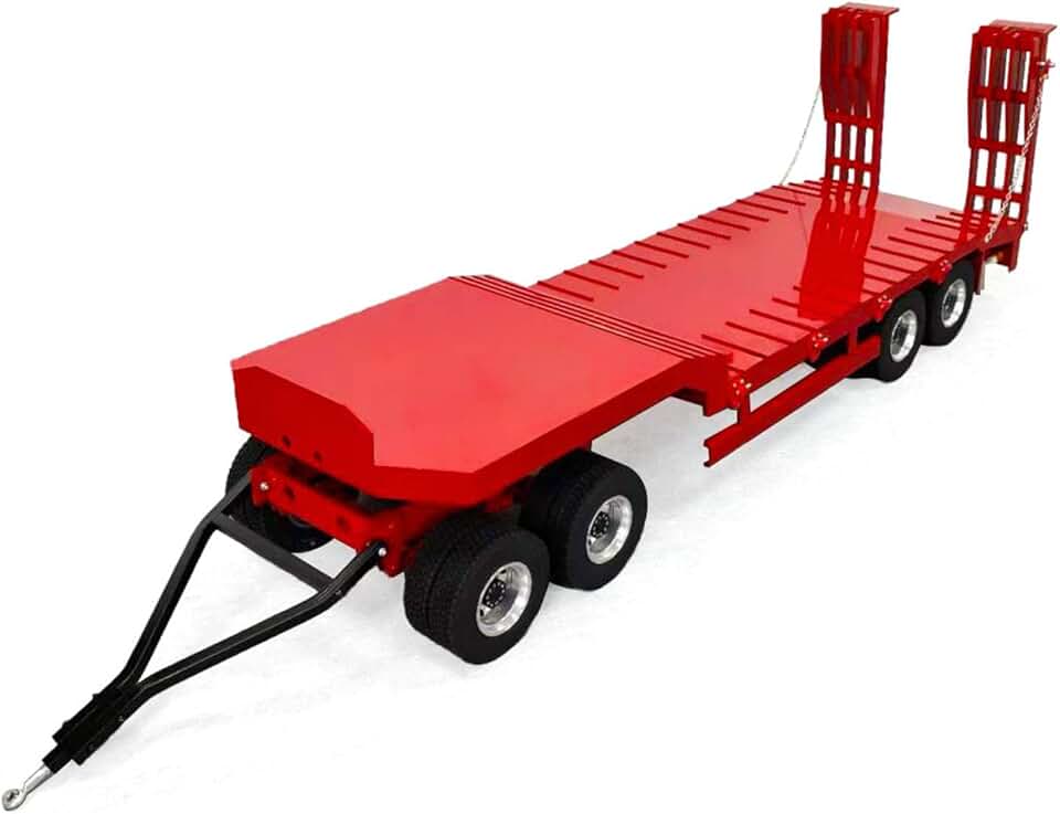 1/14 Metal 4-Axle Full Trailer for RC Tractor Truck Remote Control Car Model for Adult Hobby