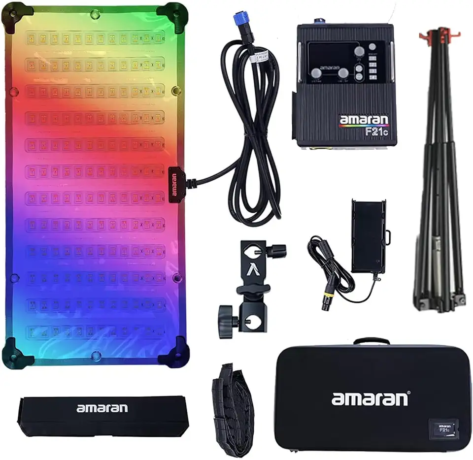 Aputure Amaran F21C RGBWW Flexible Led Video Light 2500K~7500K,100W,15 Lighting FX with Honeycomb Grid Soft Box,Support App Control