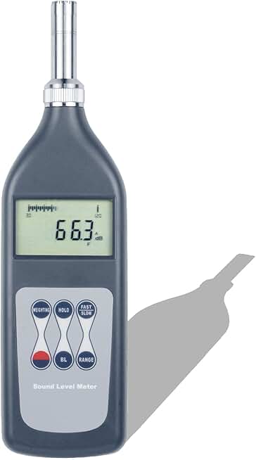 Accurate Sound Level Meter Noise Gauge Portable Noise Grader Voice Decibel Gauge for Machinery Vehicle Ship with Two Time Weighting F S Testing Range 30 to 130db