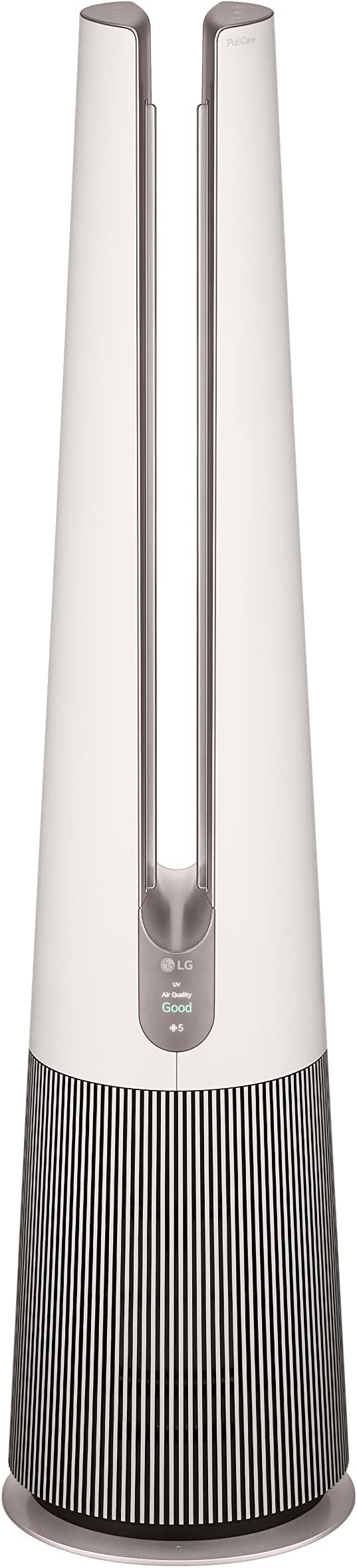 LG AeroTower Air Purifying Fan [AAFA Certified] True HEPA Air Purifiers + Tower Fan for Baby & Pets UVnano LED Air Purifier for Home & Large Rooms Up To 818 sq ft Smart Remote ThinQ App, Beige U9CV1C
