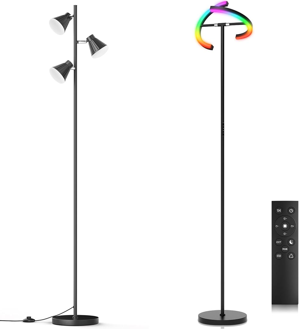 Modern RGBCW Floor Lamps+36W Integrated LED Tree Floor Lamp