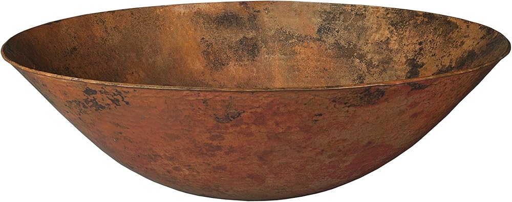 BILBOA Copper Vessel Bathroom Sink, Natural