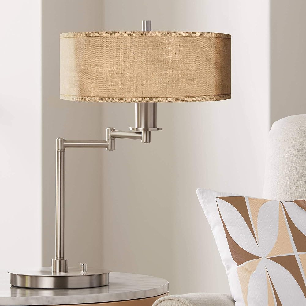 Possini Euro Design Modern Swing Arm Desk Table Lamp 20 1/2