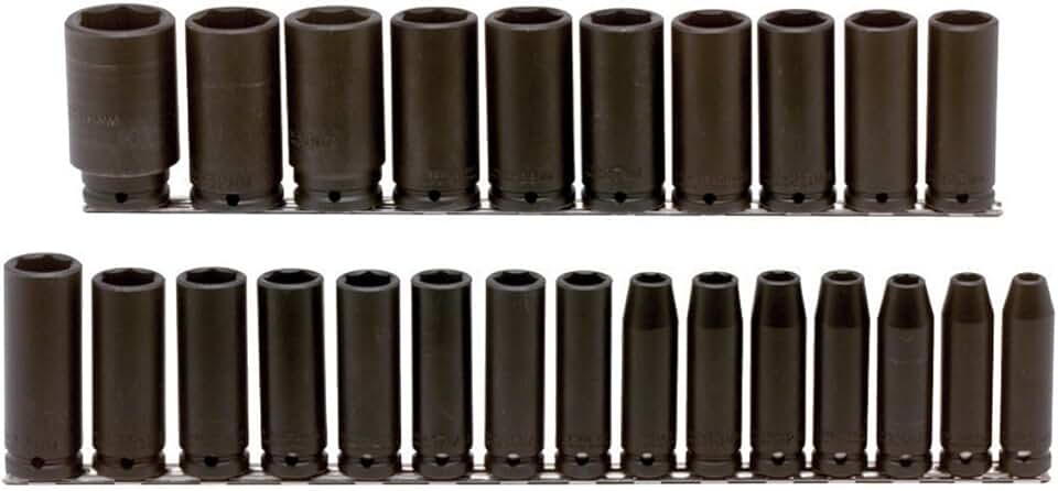 Proto Impact Socket Set, 1/2 In Dr, 25 pc (J74216)