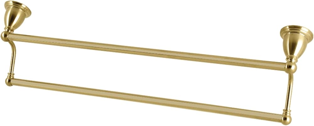 Kingston Brass BA1753BB Heritage 24-Inch Dual -Towel Bar, Brushed Brass 26.5 x 5.75 x 4.38